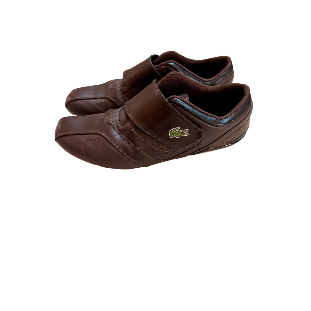 Lacoste Futur Strap MCY SPM Mens Brown Leather Sneakers 10.5 7-27SPM1149257